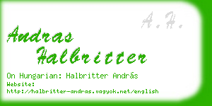 andras halbritter business card